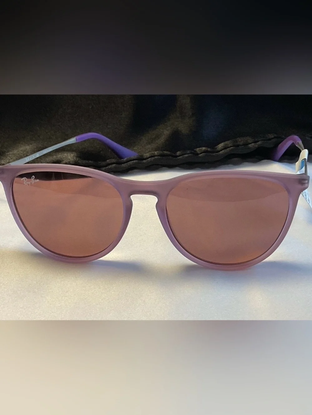 Ray-Ban RJ9060S Round Sunglasses Purple Full Rim Plastic/Metal Frame UV400 | Jr